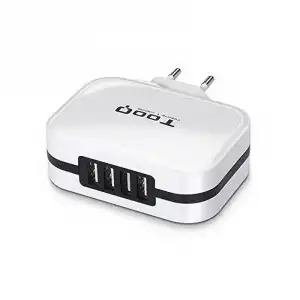 Tooq Cargador de Red USB 4xUSB 5V 6.8A Blanco