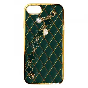 Avizar Funda Cadena Trébol Verde para iPhone 6/6S/7/8/SE 2020/SE 2022
