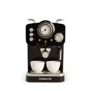 Cafetera Express Acabado Brillo - Thera Retro Gloss - Negro