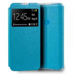 Cool Funda Flip Cover Liso Celeste para Realme C3/Realme 6i