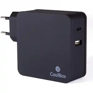CoolBox Cargador Carga Rápida 1 x USB A + 1 x USB-C