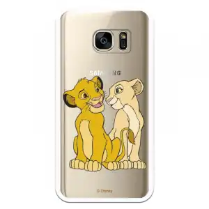 Funda Oficial Disney Simba Y Nala Transparente Para Samsung Galaxy S7 - El Rey León