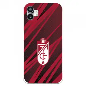 Funda Para Nothing Phone 1 Del Granada Cf Escudo - Líneas Rojas Y Negras - Licencia Oficial Granada Cf