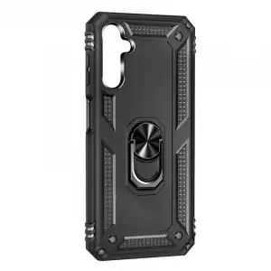 Funda Para Samsung Galaxy A14 Antigolpes Bimaterial Anillo Soporte Vídeo Negro