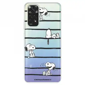 Funda Para Xiaomi Redmi Note 11 Pro 5g Oficial De Peanuts Snoopy Rayas - Snoopy