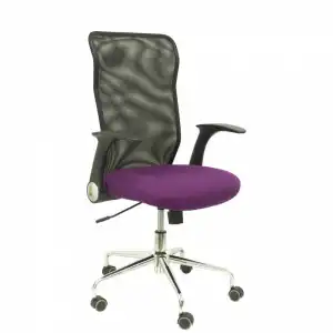 Piqueras y Crespo Minaya Silla Respaldo Malla Negro Asiento Bali Morado