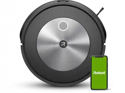 Robot aspirador - iRobot j7 j715840, Autonomía 75 min, 0.4 l, Dirt Detect, Negro/Plata