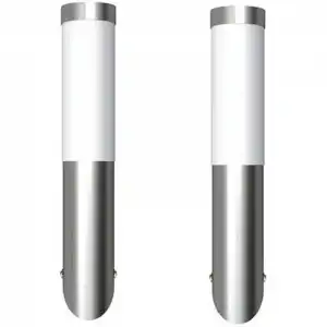 VidaXL Pack 2 Farolas de Pared Exteriores 60W E27 Acero Inoxidable