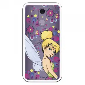 Funda Oficial Disney Campanilla Flores Transparente Para Lg Q7 - Peter Pan