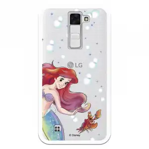 Funda Oficial Disney Sirenita Y Sebastián Transparente Para Lg K8 - La Sirenita