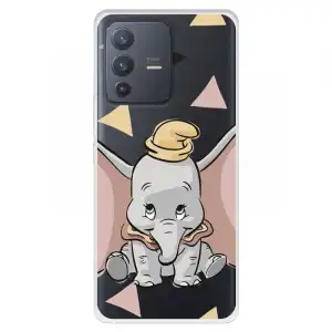 Funda Para Vivo V23 Oficial De Disney Dumbo Silueta Transparente - Dumbo