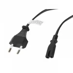 Lanberg Cable de Alimentación CEE 7/16 a IEC 320 C7 1.8m Negro