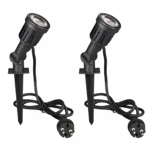Luxform Dominica Pack 2 Focos LED para Jardín Negros