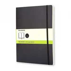 Moleskine Notebook Cuaderno A4 192 Hojas Páginas Lisas Tapa Blanda Negro