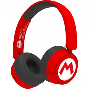 Super Mario Logo Auriculares Infantiles Inalámbricos Plegables