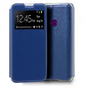 Cool Funda Flip Cover Liso Azul para Huawei Y6p
