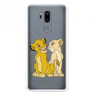 Funda Oficial Disney Simba Y Nala Transparente Para Lg G7 - El Rey León