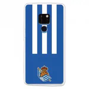 Funda Para Huawei Mate 20 Del Real Sociedad De Fútbol Real Rayas Verticales - Licencia Oficial Real Sociedad De Fútbol
