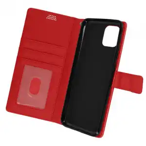 Funda Samsung Galaxy A03 Solapa Tarjetero Soporte Vídeo Roja