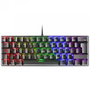 Mars Gaming MK60 Teclado Mecánico Negro FRGB Switch Azul Layout Español