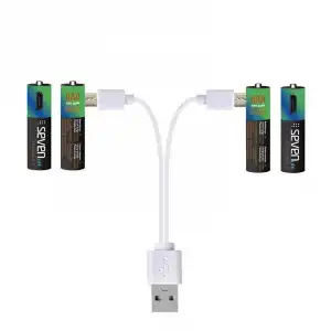 Pack 4 pilas AAA/LR03 recargables por micro USB SEVENLIFE