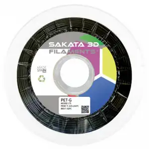 Sakata 3D Bobina de Filamento PETG 1.75mm Negro 1Kg