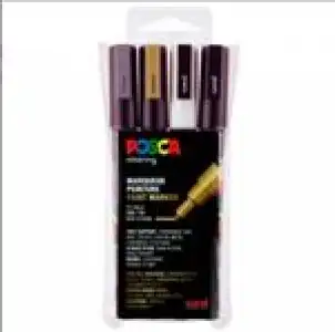 Set de 4 rotuladores finos Posca PC3M