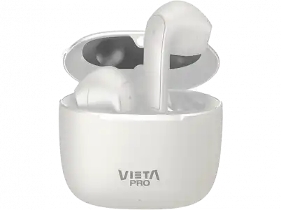 Auriculares True Wireless - Vieta Pro Fit 2, Bluetooth 5.3, Touch Control, Asistente de voz, 20 h, Blanco
