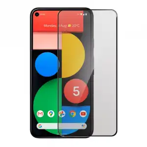 Avizar Protector Cristal Templado Negro para Google Pixel 5