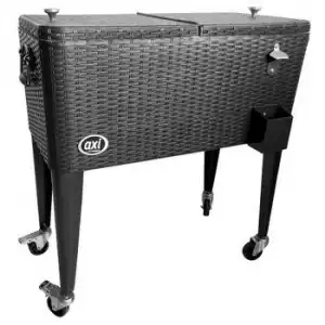 Nevera Retro Aspecto De Mimbre Negro 76 L Axi