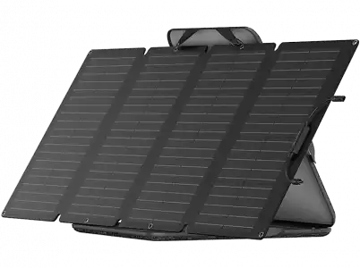 Panel solar - EcoFlow 160W, Portátil, Plegable, Silicio monocristalino, 5 kg, Negro