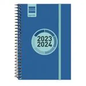 Agenda escolar 2023/2024 Finocam Espir Label E8 semana vista horizontal Azul cobalto catalán