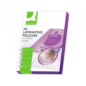 Bolsa De Plastificar Q-connect 153 X 216 Mm Din A5 125 Mc Autoadhesivas Caja De 100 Unidades