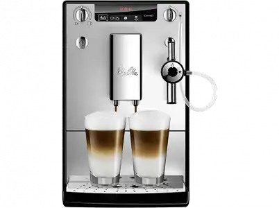 Cafetera superautomática - Melitta® Solo & Perfect Milk, Auto Capuchinador, Molinillo, 15 bar, Plata