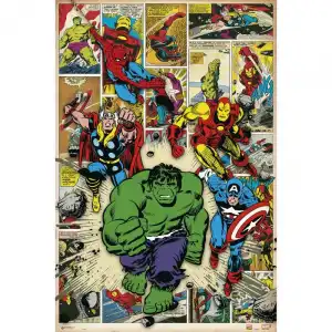 Erik Maxi Póster Marvel Comic Here Come The Heroes 91.5x61cm