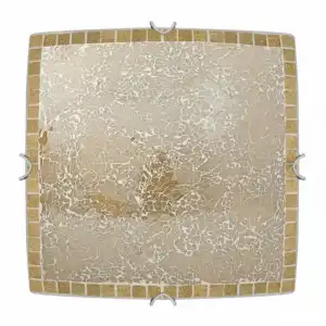 Fabrilamp Plafón Cuadrado Carbono ámbar 4xe27