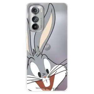 Funda Para Motorola Edge 30 Oficial De Warner Bros Bugs Bunny Silueta Transparente - Looney Tunes