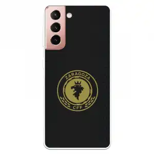 Funda Para Samsung Galaxy S21 Licencia Oficial Zaragoza Cf Femenino Escudo Fondo Negro
