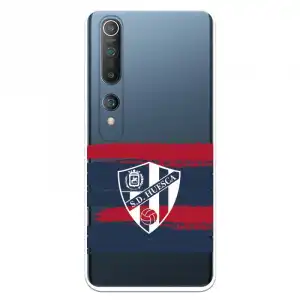 Funda Para Xiaomi Mi 10 Del Huesca Rayas Transparente - Licencia Oficial Sd Huesca