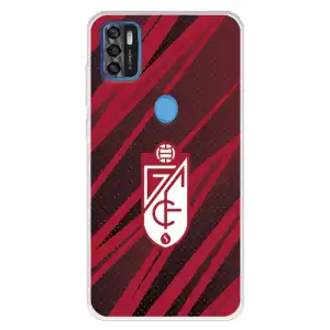 Funda Para Zte Blade A31 Del Escudo - Líneas Rojas Y Negras - Licencia Oficial Granada Cf
