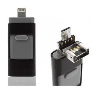Ital i-Flash OTG 16GB USB/Micro USB/Lightning Negro