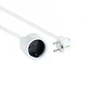 Nanocable Cable Alargador Schuko 2m Blanco