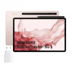 Samsung Galaxy Tab S8 Plus 5G 256GB Rosa Dorado + Cargador 25W