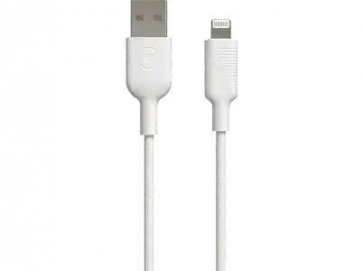Cable USB - Muvit MCUSC0002, USB, Lightning, Para Apple, 3m, Blanco