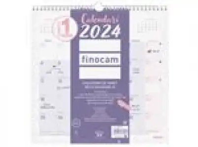 Calendario de pared 2024 Finocam 30x30 Chic Morado con espacio para anotaciones catalán