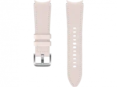 Correa - Samsung Hybrid Leather Band, Para Galaxy Watch 4, S/M, 20 mm, Cuero/Fluoroelastómero, Rosa