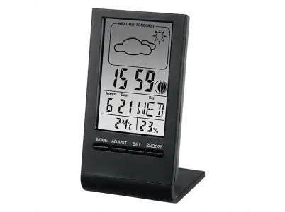 Estación meteorológica - Hama Termómetro LCD, Función de Alarma programable, Recordatorio cumpleaños, Interior, Negro