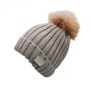 SBS Gorro de Lana Gris con Auriculares y Micrófono Inalámbricos