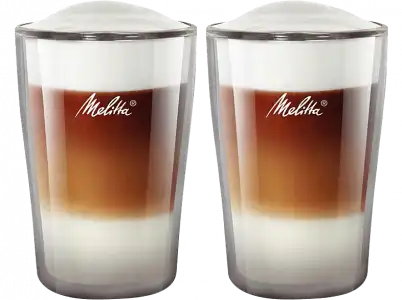 Set de vasos - Melitta Doble Cristal Grandes, 300 ml, Para Latte Macchiato, 2 Unidades, Transparente