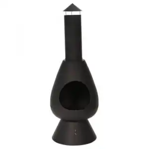 Chimenea Con Tubo Ambient Negro 110 Cm Progarden